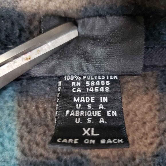 Vintage White Sierra 1/4 Snap Fleece Pullover Mens XL USA Made‎ Synchilla Style - Picture 4 of 8